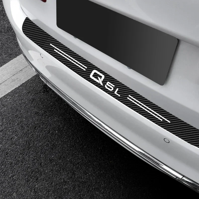 1pc Car Door Sill Protector Stickers Trunk threshold Anti scratch For Audi Q5L Logo Trunk Bumper Guard Stickers Auto Accessories