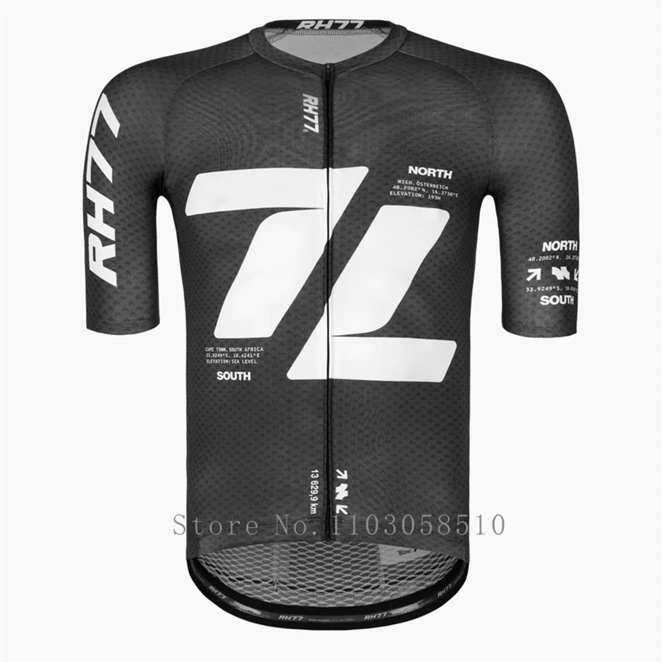 RH77 高品質サイクリングジャージ男性半袖自転車ジャージ通気性速乾性