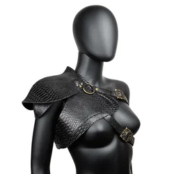 Steampunk Leather Punk Armor Medieval New Women's Armor Shawl Vest Halloween Cloak Female Makeup Dress Party Cosplay Props