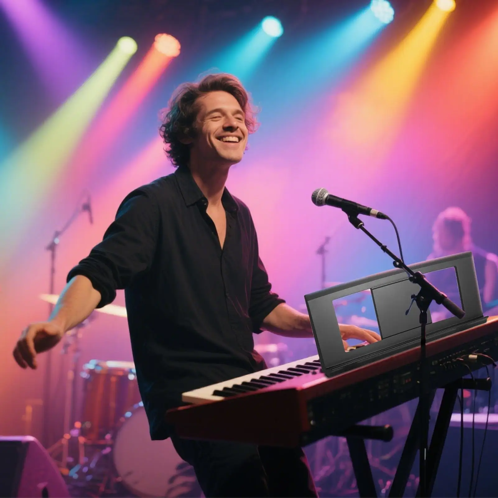 المحمولة مخصصة ورقة حامل الموسيقى لوحة المفاتيح حامل جديد ترقية سميكة خزانة الكتب حامل الموسيقى أجزاء الأداة