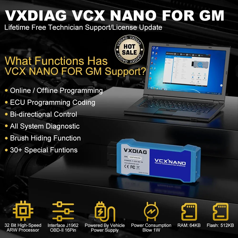 VXDIAG VCX NANO for GM Opel OBD2 Scanner