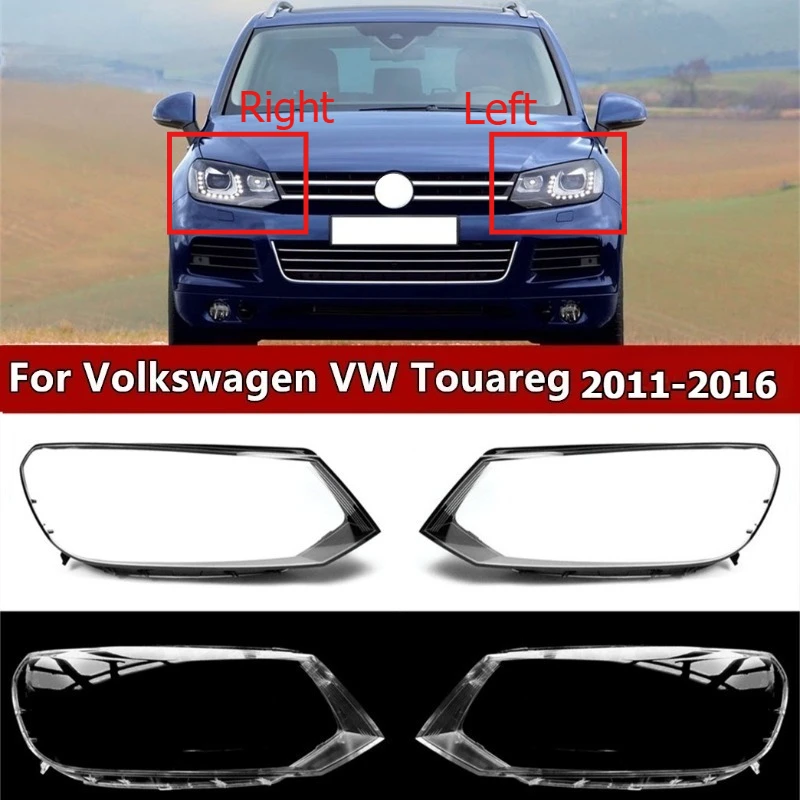 2011 2012 For VW Touareg Headlight Cover 2013 2014 2015 2016 Volkswagen Car Headlamp Lens Replacement Front Lampshade Auto Shell