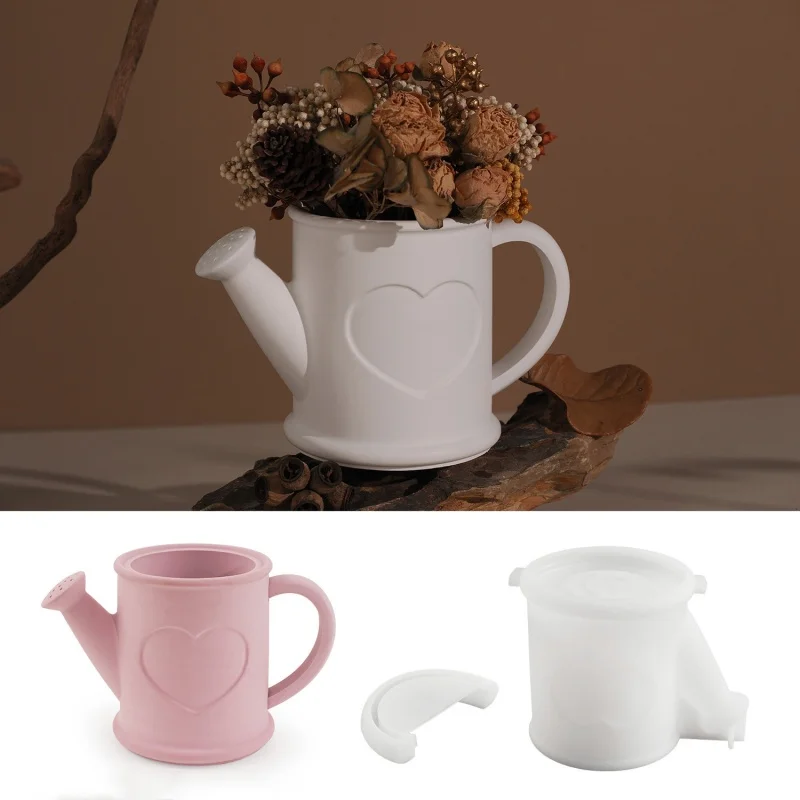 New Creativity Kettle Shower Storage Box Silicone Mold DIY Cement Gypsum Candle Cup Plaster Resin Molds Flower Pot Casting Tools