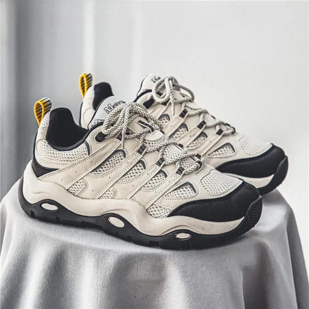 

2025: мужская обувь, красные кроссовки Network, обувь на толстой подошве, обувь для мальчиков, новая летняя спортивная дышащая модная мужская обувь