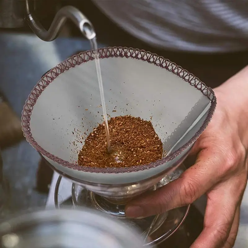 Stainless Steel Pour Over Coffee Filter - Reusable Drip Cone With Fine Mesh For Paperless Brewing - Universal Fit
