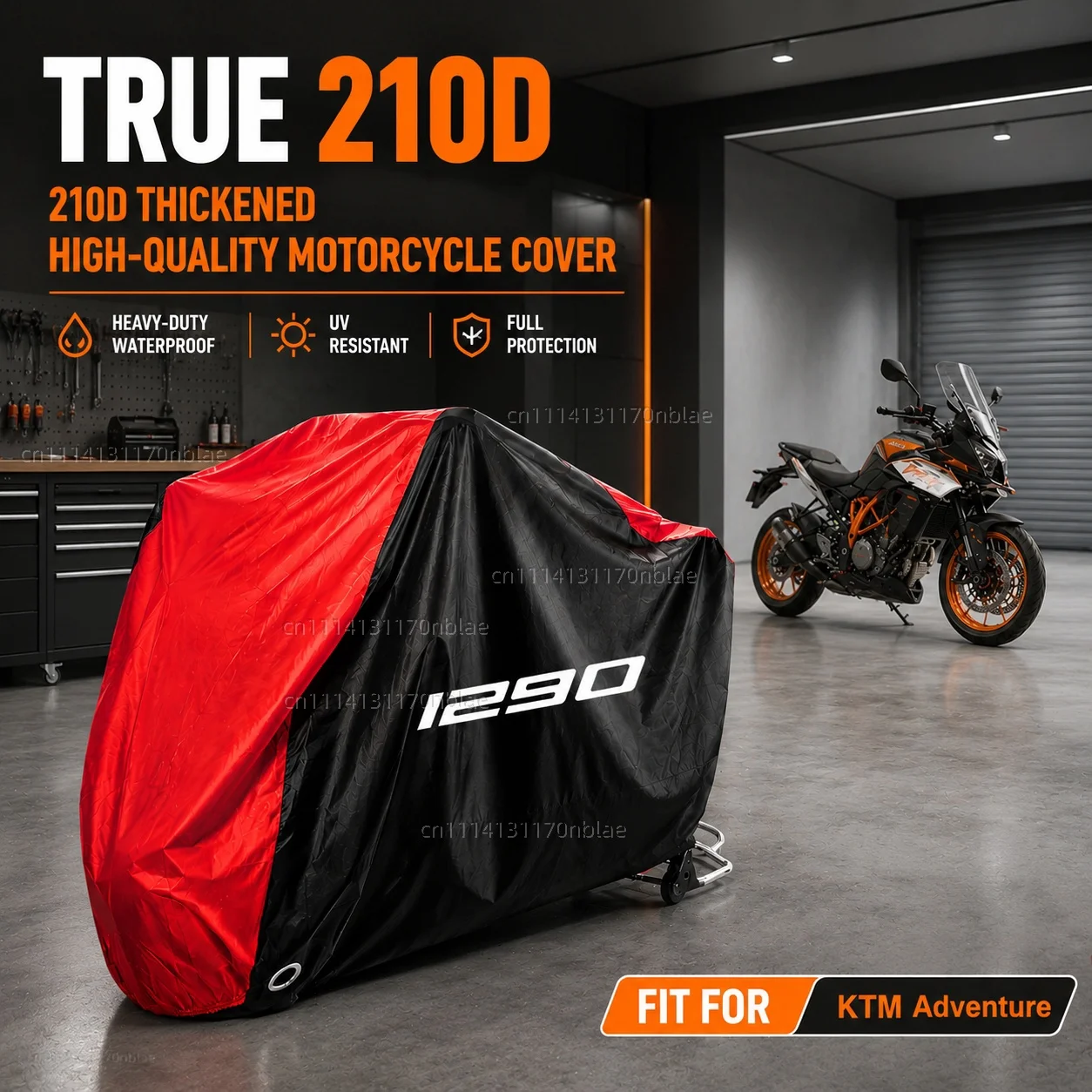 

For KTM Adventure 790 990 1050 1090 1190 1290 210D Motorcycle Cover Waterproof Dustproof UV Protection Moto Rain Cover