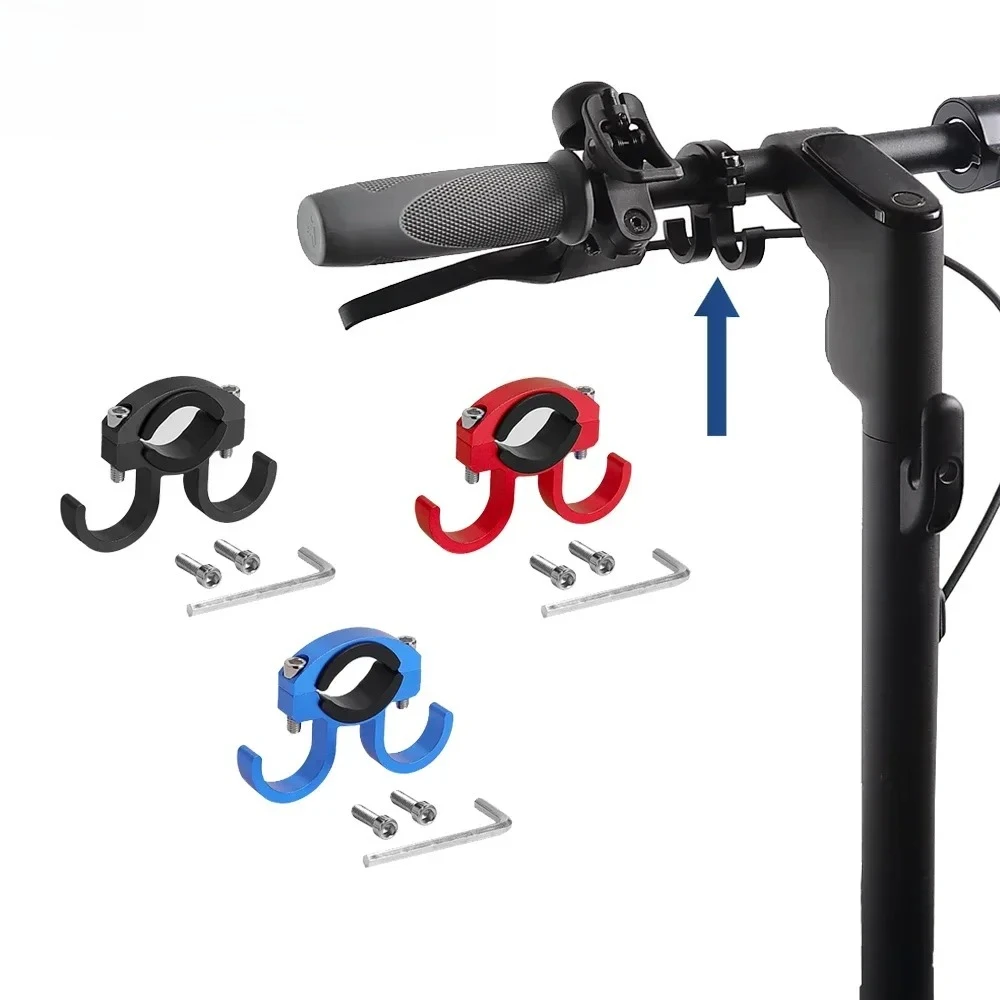 Ganchos universais para scooter elétrica, portátil, rack de capacete de metal duplo para xiaomi m365 pro mi3 mi4 para ninebot max g30, ganchos de cabide simples