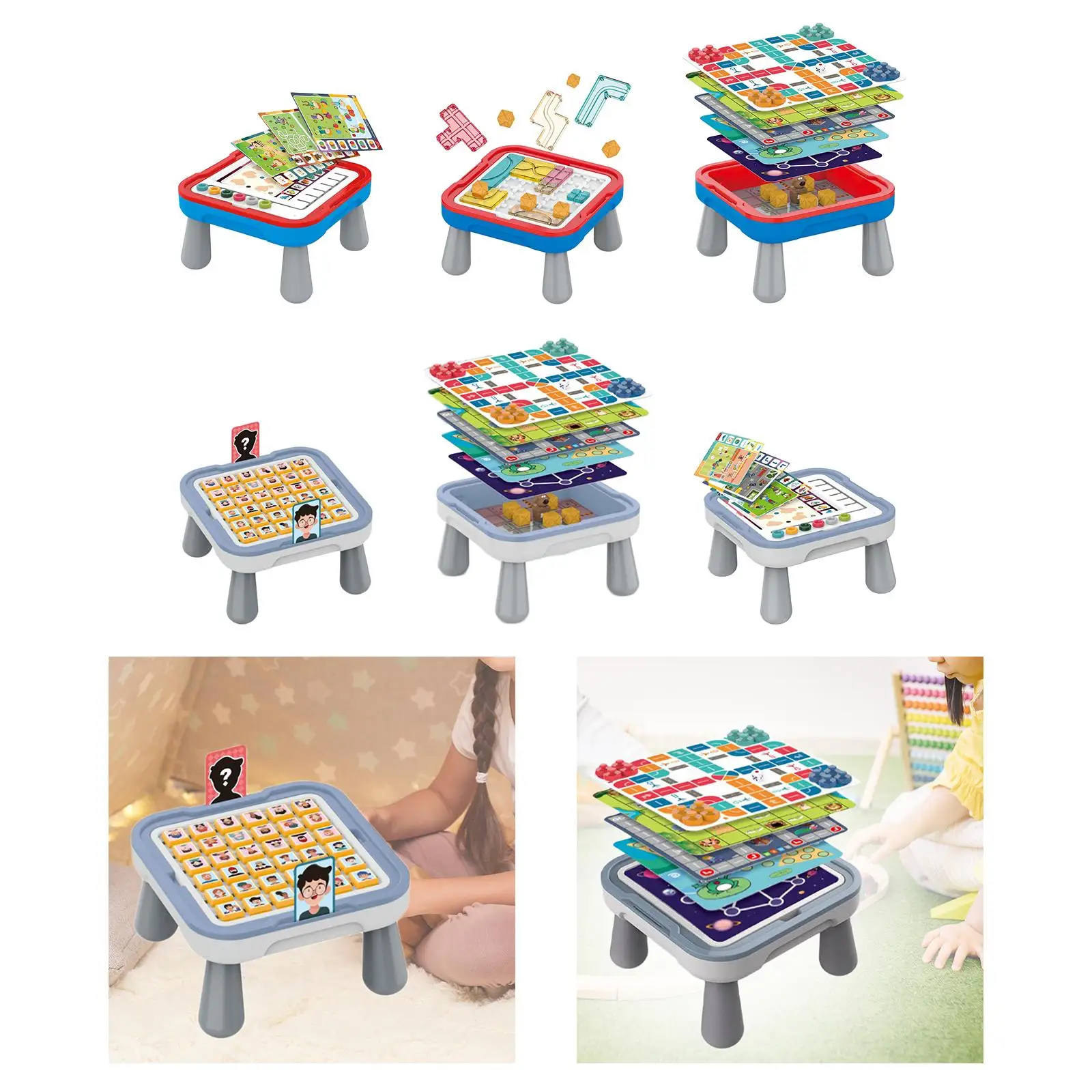 Entwicklungsspielzeug, 2-in-1-Brettspiele und Puzzles, Montessori, pädagogisches klassisches Strategiespiel für Jungen und Mädchen im Vorschulalter