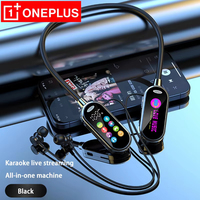 Oneplus Wireless Neck Hanging Bluetooth Earphones Sports Live Streaming Card Insertion Ear Return Digital Display Earphones