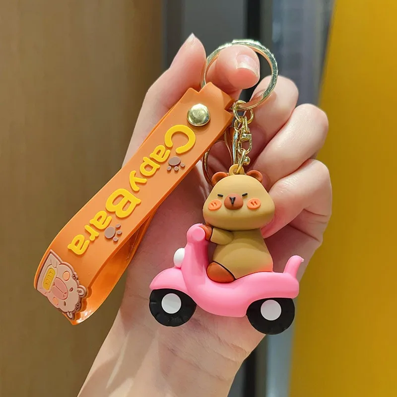 Cartoon Capybara Portachiavi Ciondolo Creativo Carino Bambola Epossidica Coppia Portachiavi Auto Ciondolo Studente Zaino Ciondolo Piccolo Regalo