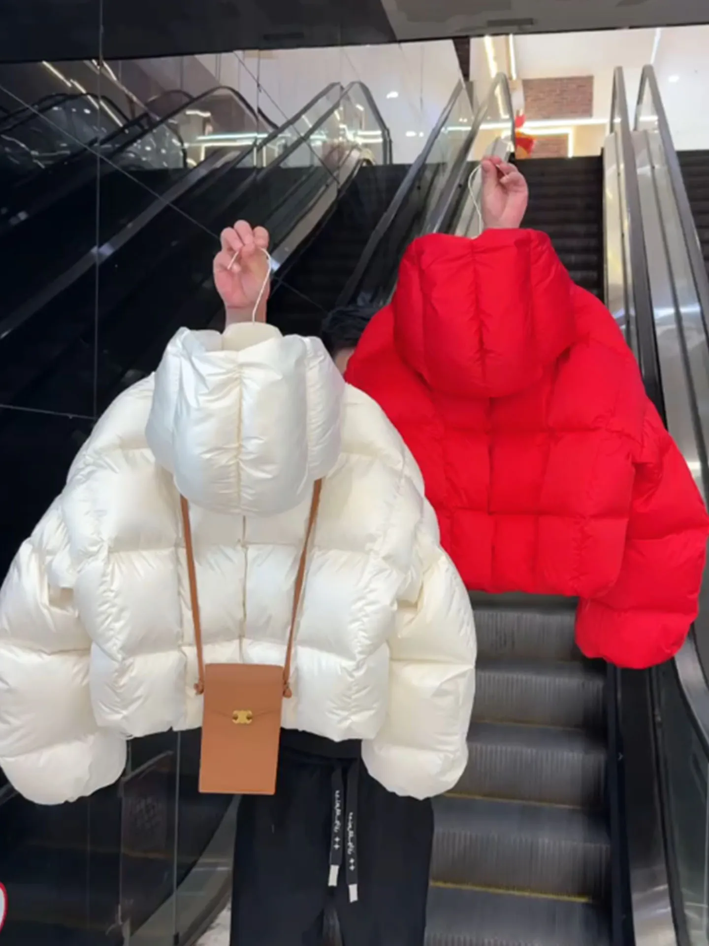 

Korean Sle ort Puffer Jaet Women's Winter New Arrival Warm Thi Outerwear Hooded High Quali Du down Coat