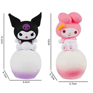 Anime Sanrio Hello Kitty Kuromi CinnaMoroll Night Light Bright Melody Breaky Kawaii Birthday Lamp Birthday Gifts for Children 12 Main Sales things from Hello Kitty - №3