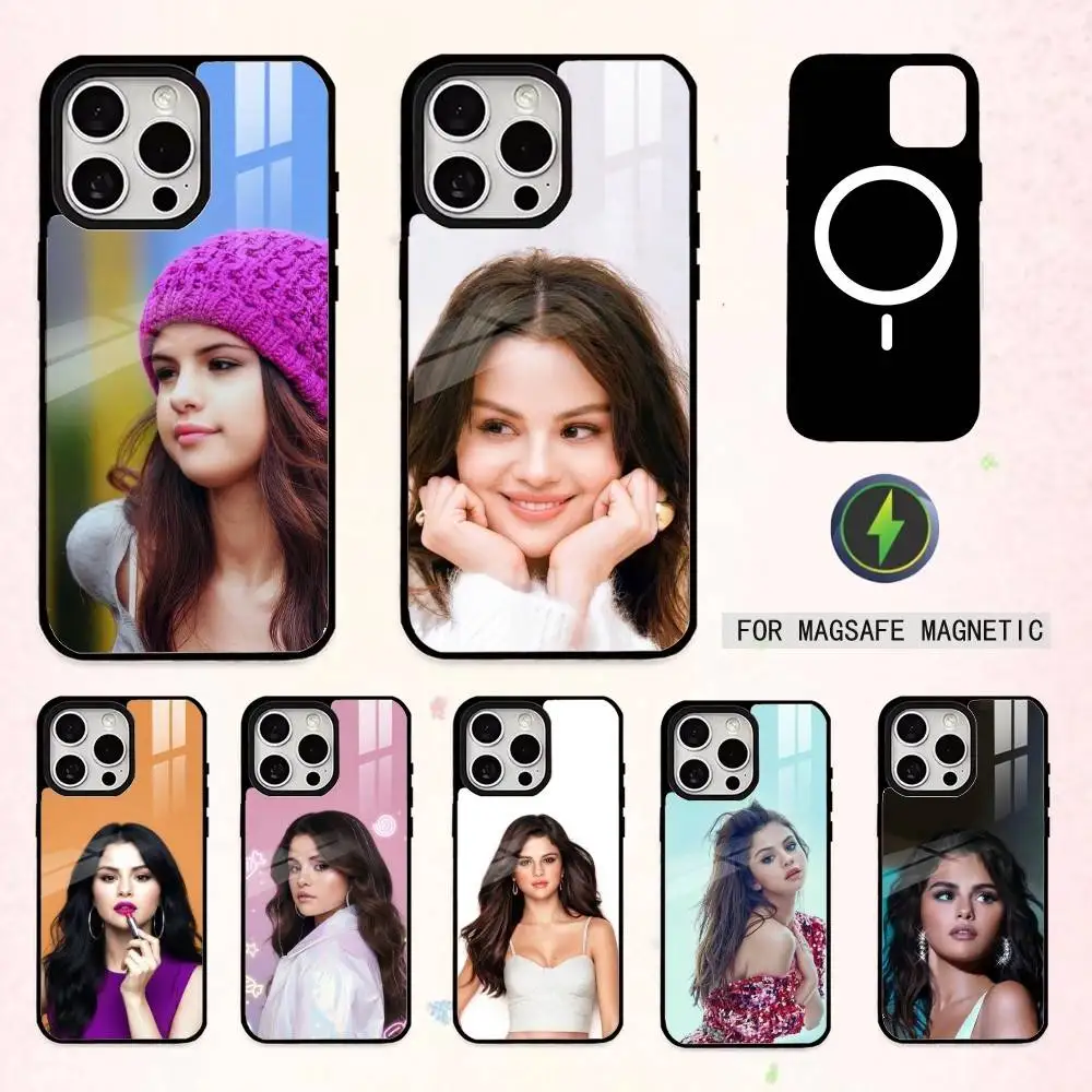 

Cool S-Selena Marie G-Gomez Phone Case For iPhone17,16,15,14,13,12,11 Plus,Pro Max Magnetic For Magsafe Wireless Charging