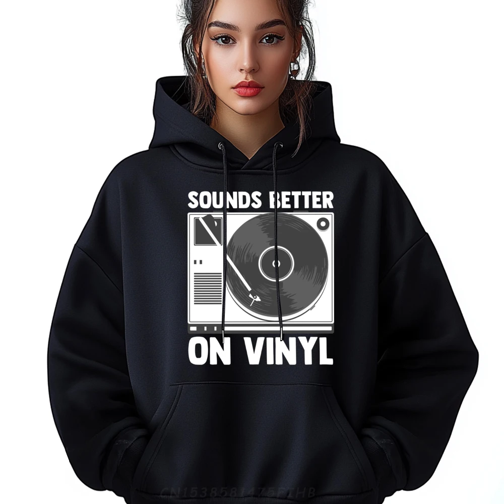 

Sounds Better On Vinyl Record Album Audiophile Music Lover Big And Tall Pullover Hoodies Oversize Man Letter