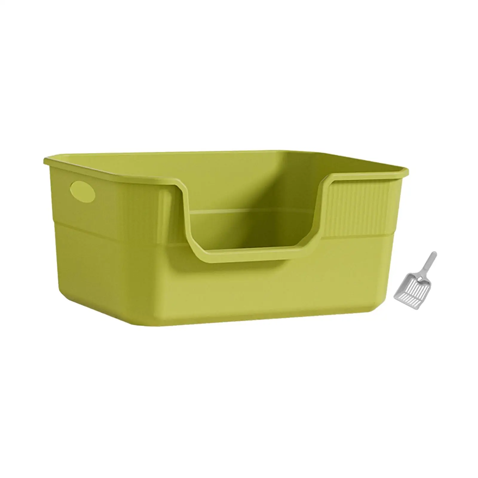 

Open Litter Box Easy Carry 24cm High Sided Cat Toilet Easy to Clean Sifting Litter Tray for All Kinds of Cat Litter Extra Large