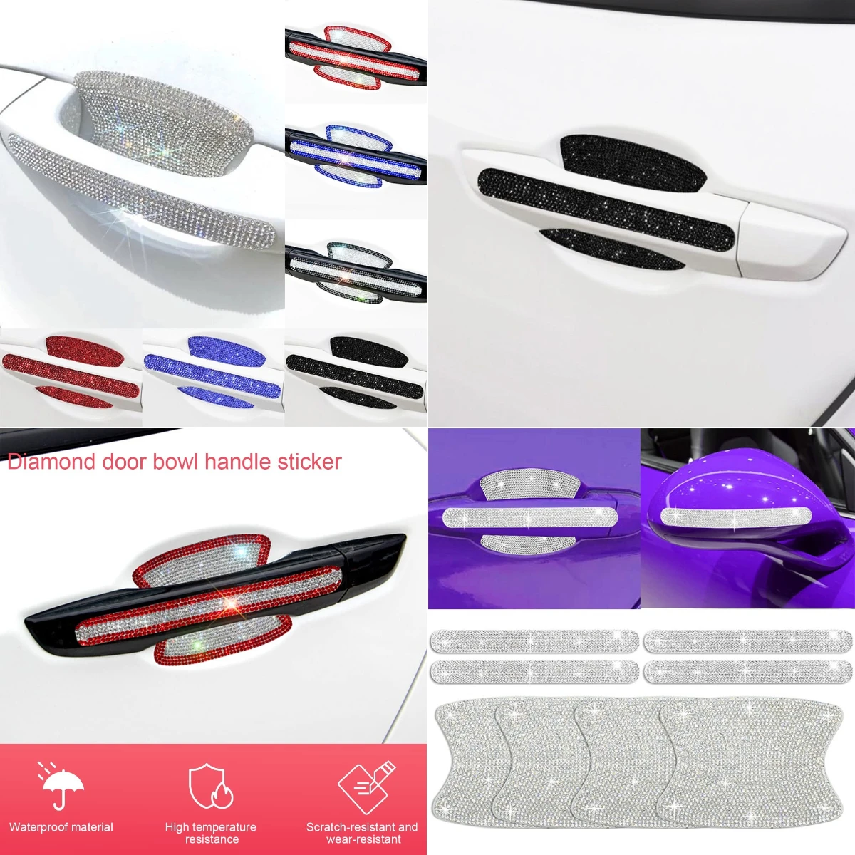 

Door Bowl Handle Protector Stickers Accessories Car For Aston Martin DBX Vantage DB11 DBS Superleggera Valkyrie Rapide Vanquish