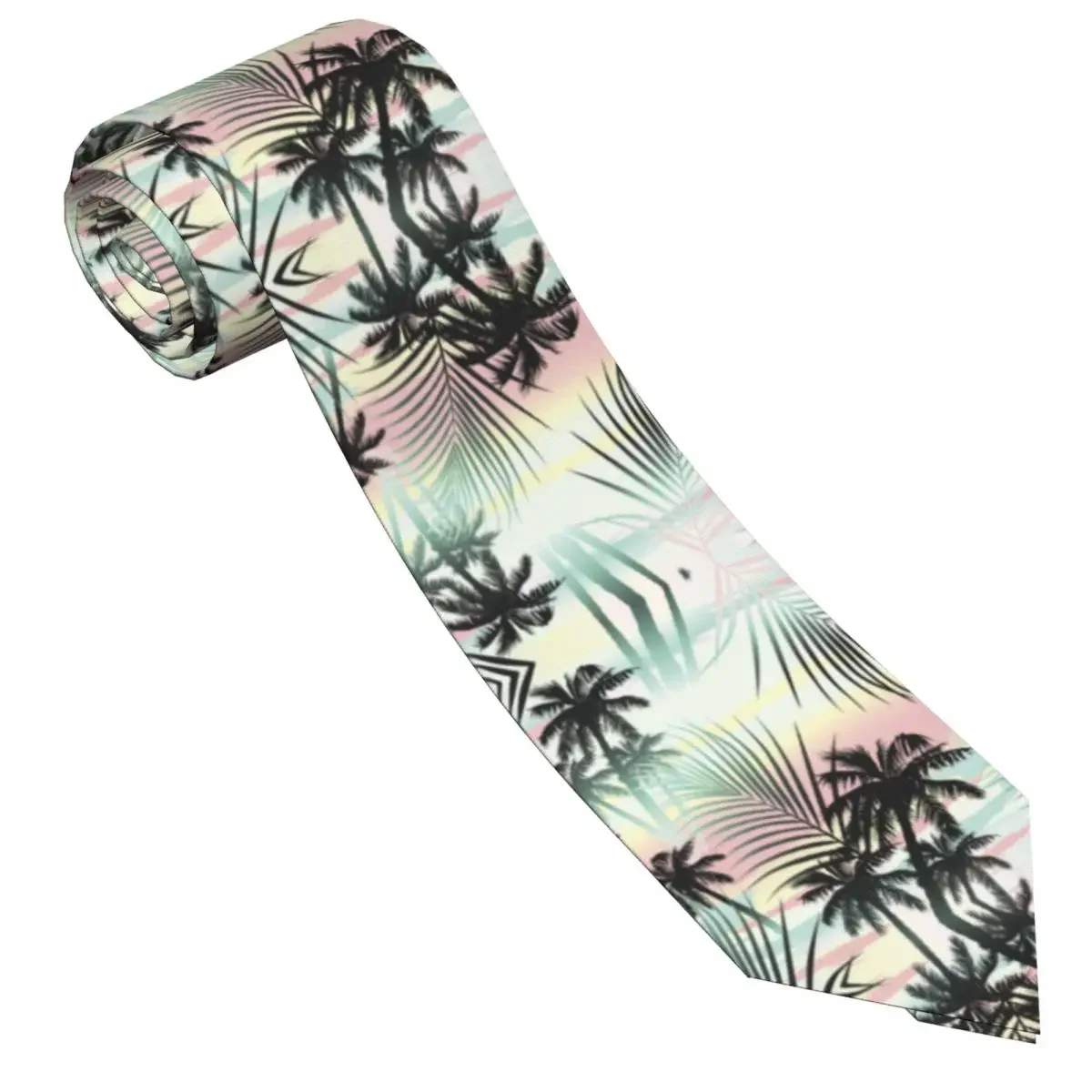 

Tropical Palms Tie Summer Daily Wear Party Neck Ties Male Cool Fashion Necktie Accessories High Quality Graphic Collar Tie