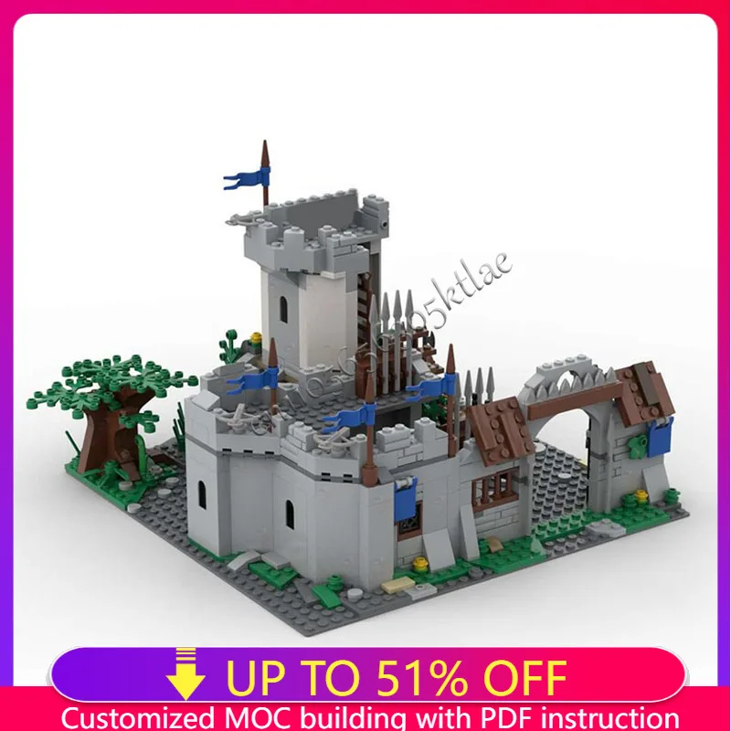 New 702 Parts Medieval Strong Castle Building Blocks Retro Architecture Model Display Decoration Toy For children Assembly Gifts