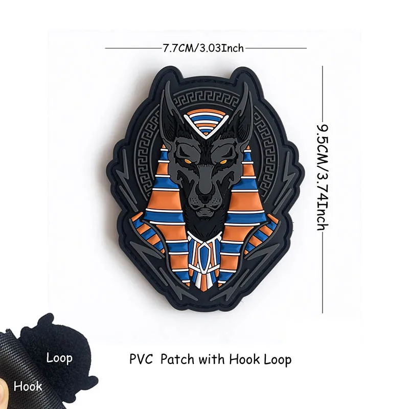 Mythology Tactical PVC Patch Hook & Loop Medusa Anubis Baphomet Cthulhu Shiva Rubber Sticker Morale Backpack Badge Glow In Dark