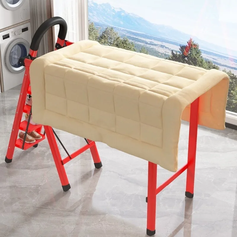Multifunction Indoor Outdoor Aluminum Carbon Steel Two Use Ladder Clothes Drying Rack Ladder Household Folding Thick  Frame