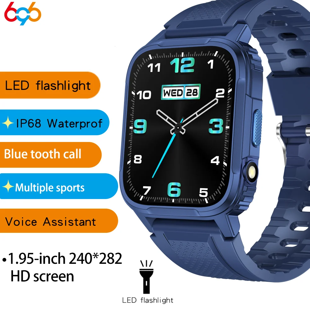 

Новые спортивные умные часы на открытом воздухе для мужчин и женщин, фитнес-трекер, синий зуб, звонок, пульс, здоровье, водонепроницаемый фонарик, умные часы