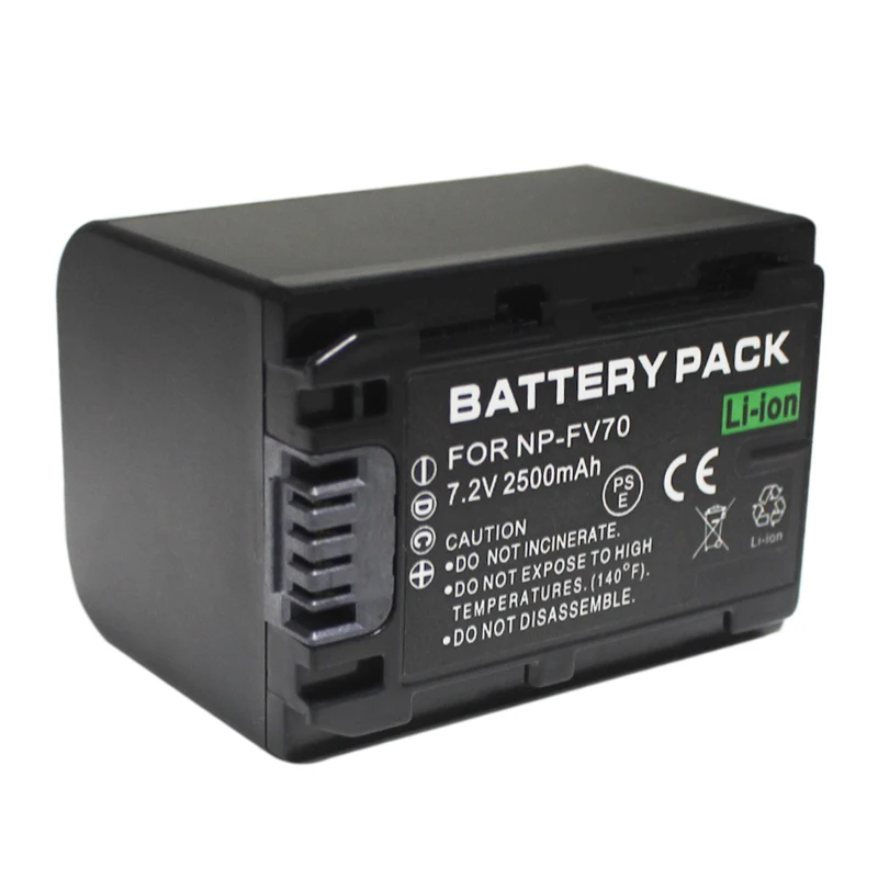 NP-FV70 Battery + Charger for Sony HXR-NX30, HXR-NX70, HXR-MC50, HXR-MC50U, HXR-MC50E, PXW-X70, PXW-Z90, PXW-Z90V Camcorder