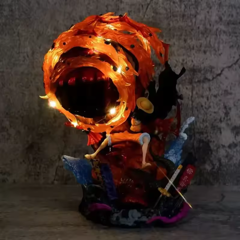 25cm Anime Luffy One Piece Figure Gk Gear 5 Monkey D. Luffy Action Figure Statue Big Karma Fire Pvc Collection Model Toys Gifts