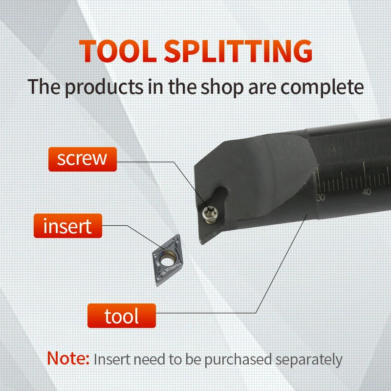 Internal Turning Tool Holder S10K-SDUCR07 S12M-SDUCR07 S16Q-SDUCR07 S20R-SDUCL07 Boring Bar DCMT Carbide Insert CNC Cutting Tool