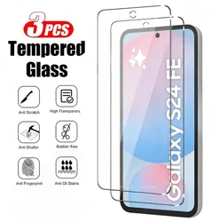 3Pcs HD Tempered Glass for Samsung Galaxy S24 FE S23 S22 S21 Plus 9H Screen Protector for Samsung S24 Ultra S23 S21 S20 FE