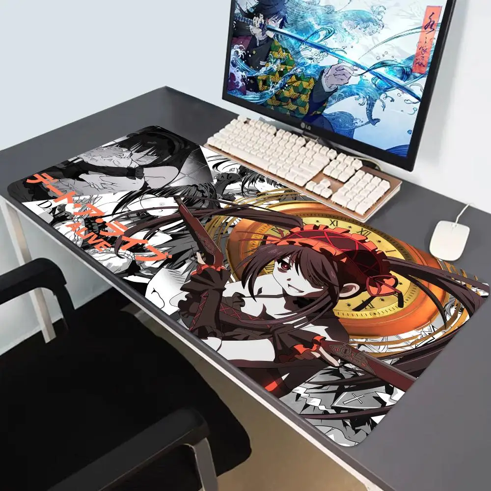 

Большой коврик для мыши Tokisaki Kurumi Date A Live, коврик для мыши, ноутбуки, игровые аксессуары, клавиатура, настольный ПК, геймер, аниме, резиновый коврик для мыши