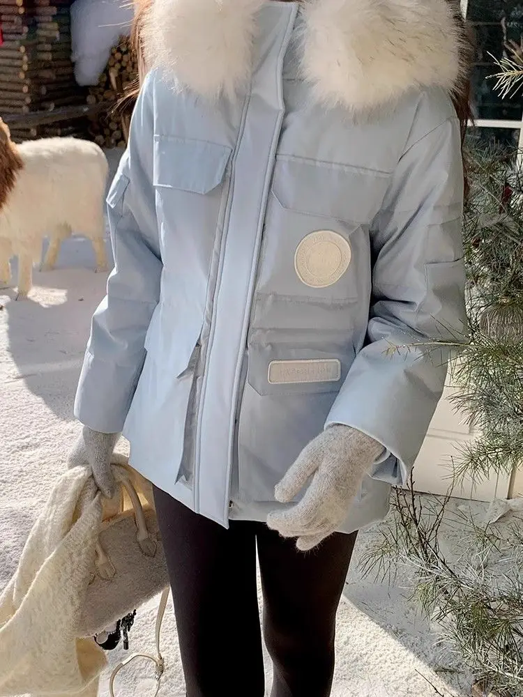 

Парка-пуховик Y2K женская с бахромой и декоративными элементами, игривый дизайн, забавный стиль