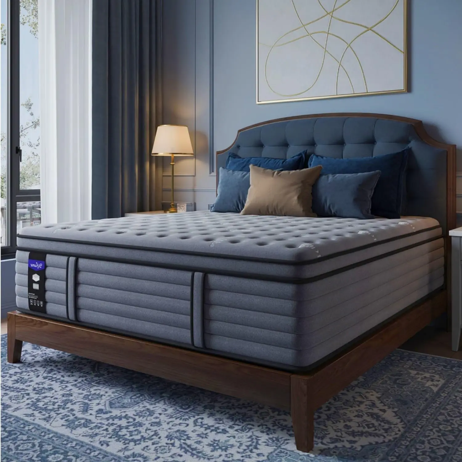 (Luxury Hotel) 12 Inch Hybrid Twin XL Size Mattress in a Box, Firm Feel