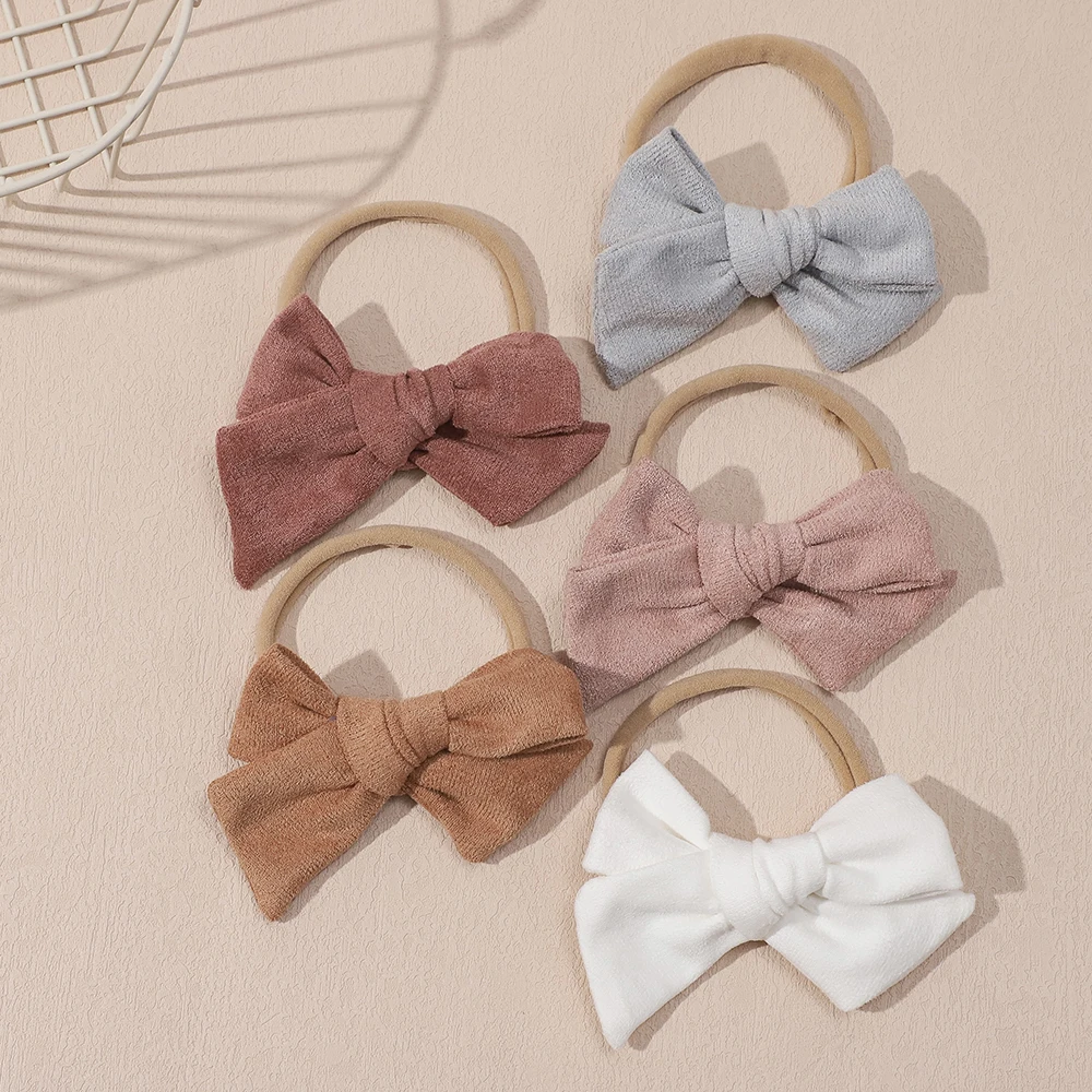 

Nylon Bow Headband for Newborn Infant Baby Girl Seamless Soft Elastic Headbands Toddler Hair Band Kids Hair Accessories Headwear