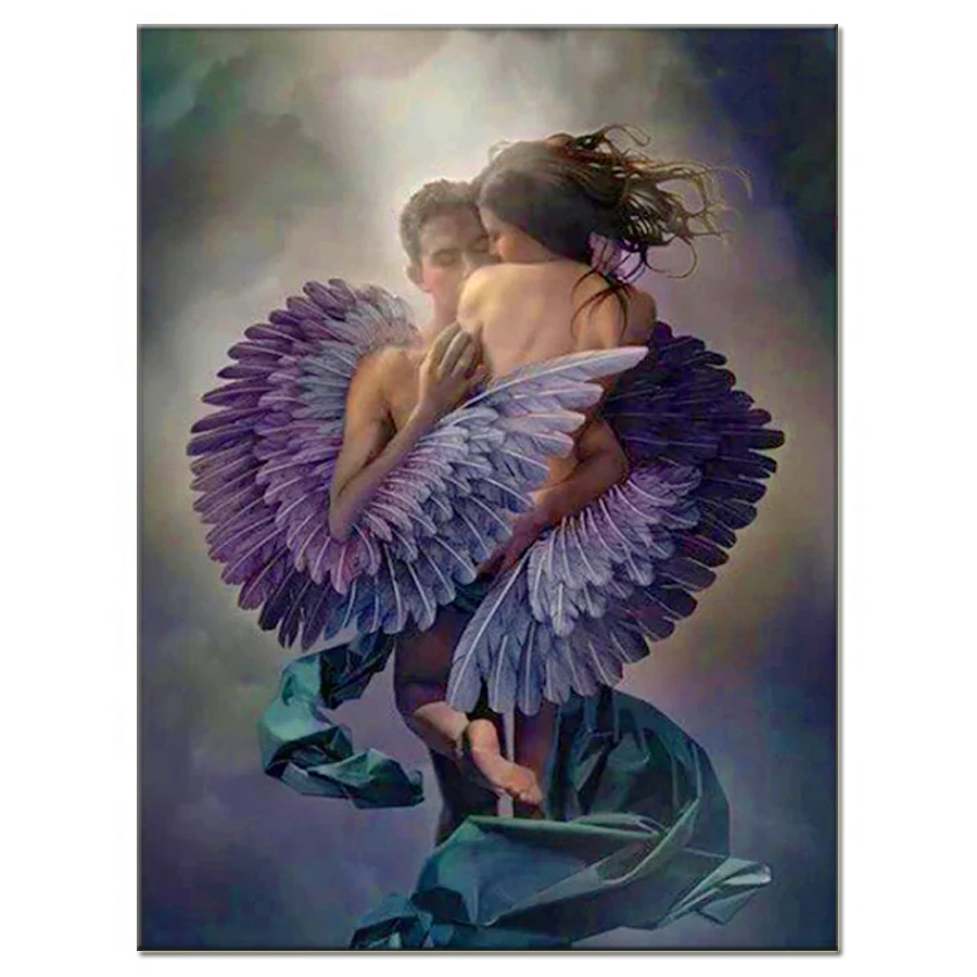 Angel Wings Sweet Hug Lovers Diamond mosaic cross stitch 5D DIY Diamond embroidery full rhinestone Diamond Painting lover decor