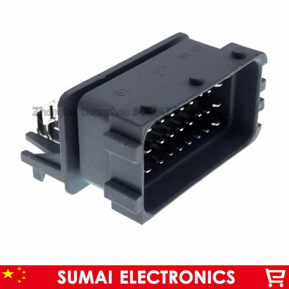 24 Pin/way male car oil-modified gas computer board CNG connector,Auto ECU plug for VW Audi BMW Toyota etc.Grey