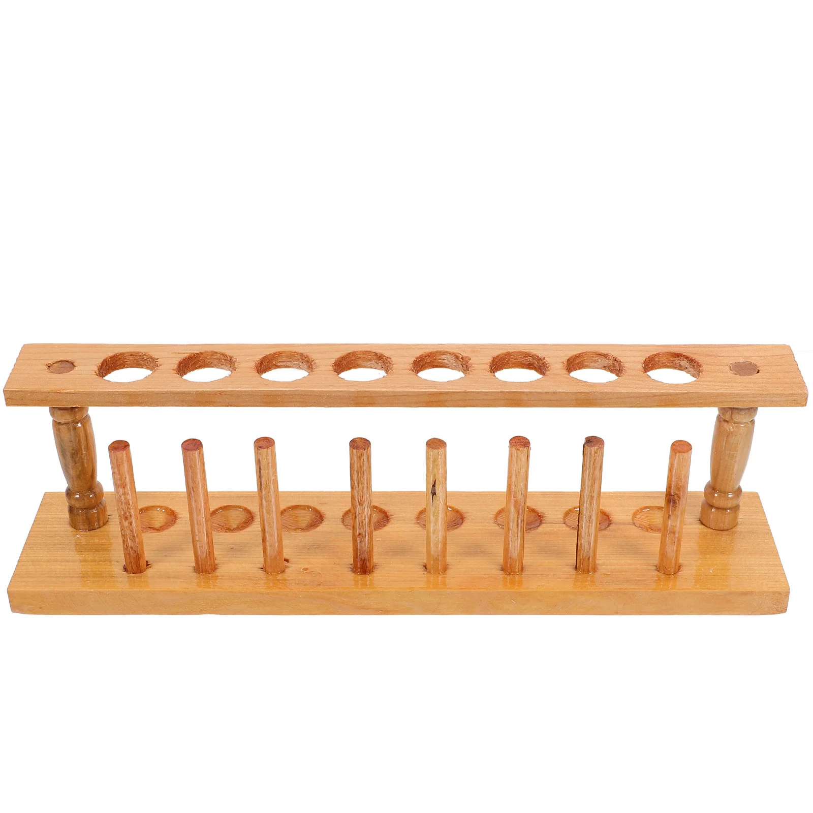

8 Holes Wooden Test Tube Rack Multi-Functional Laboratory Holder for Test Tubes and Vials Storage Sturdy Smooth Lightweight