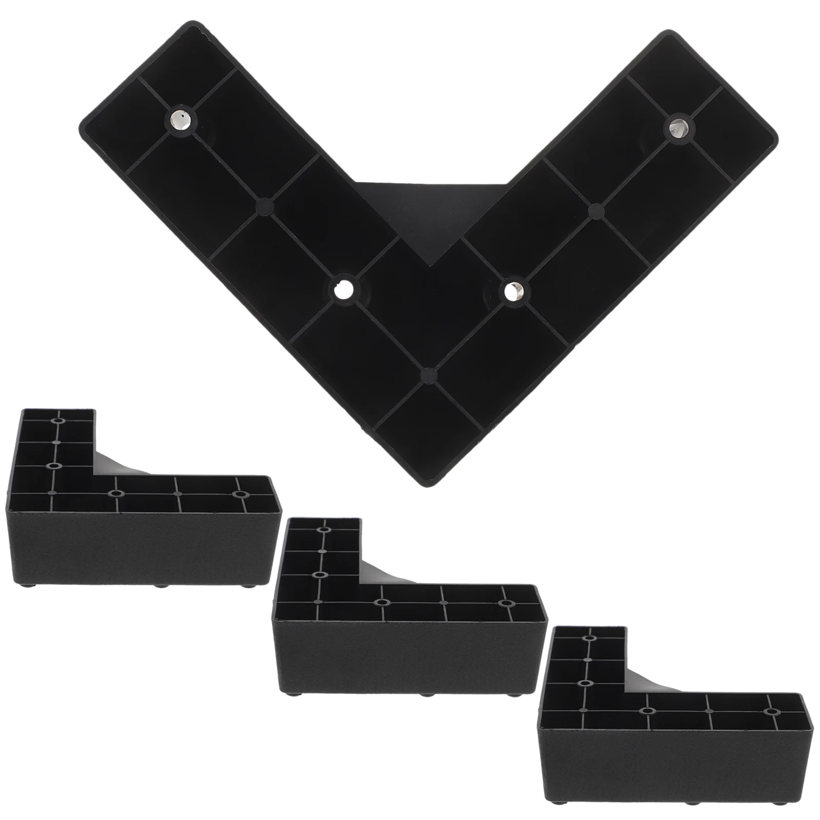 

4pcs Plastic Furniture Legs L-Shaped Sofa Couch Bed Riser Heavy Duty Replacement Table Chair Cabinet Leg Stool Floor Protector