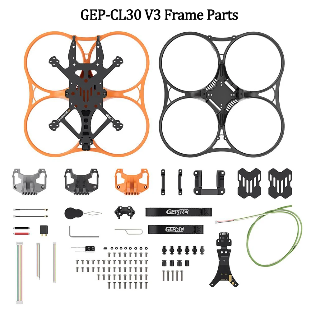 GEPRC GEP-CL30 V3 3 Inch Carbon Fiber FPV Frame High Stability Compatible DJI O4 Indoor Outdoor Cinematic Drone Replacement Part view 5