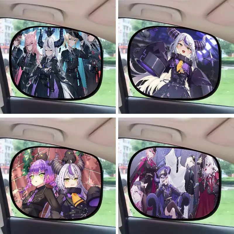 

H-Hololive L-La D-Darknesss Side Window Sun Shade For Car Electrostatic Curtains Car Sun Protection Cover UVR Blocking