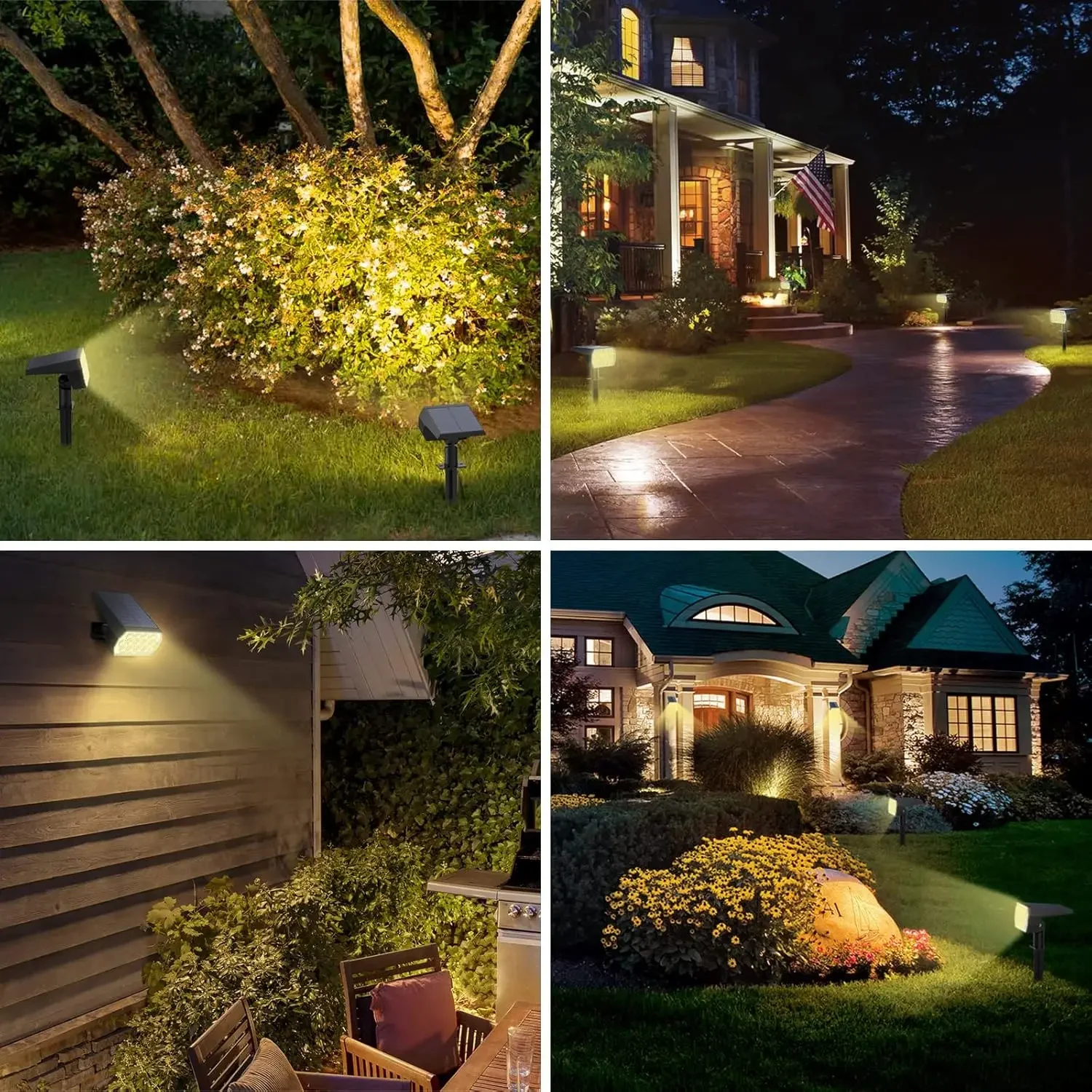 52 LED-Solarstrahler für den Außenbereich, IP65, wasserdicht, mit 3 Modi, Landschaftsbeleuchtung für Gehweg, Hof, Garten – Detail 14