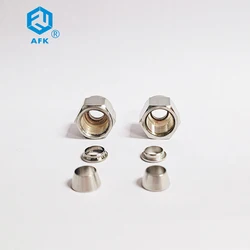 AFKLOK Type Stainless Steel 316 High Pressure 1/8in 1/4in 3/8in 1/2in 3/4in Tube OD Compression Nut and Ferrules Sets