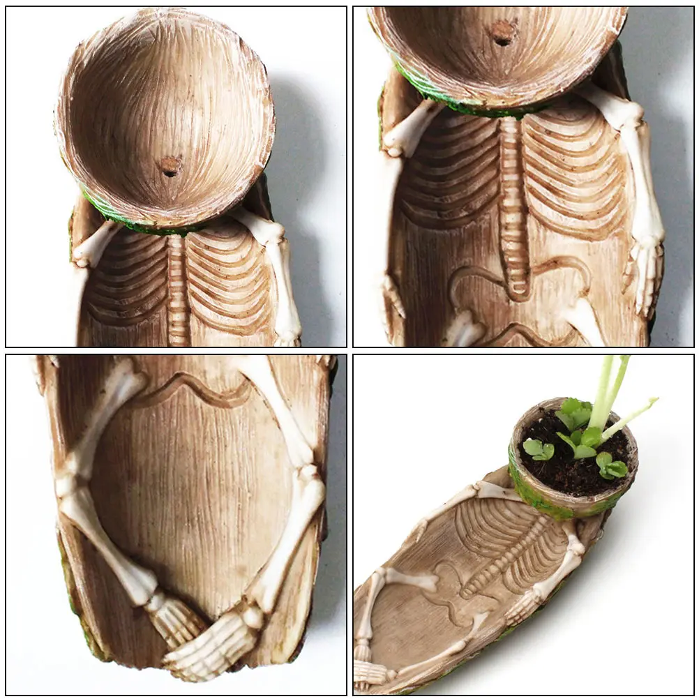 

Creative Resin Flower Pot Planter For Succulents Cactus Indoor Outdoor Decoration Desktop Bonsai Container