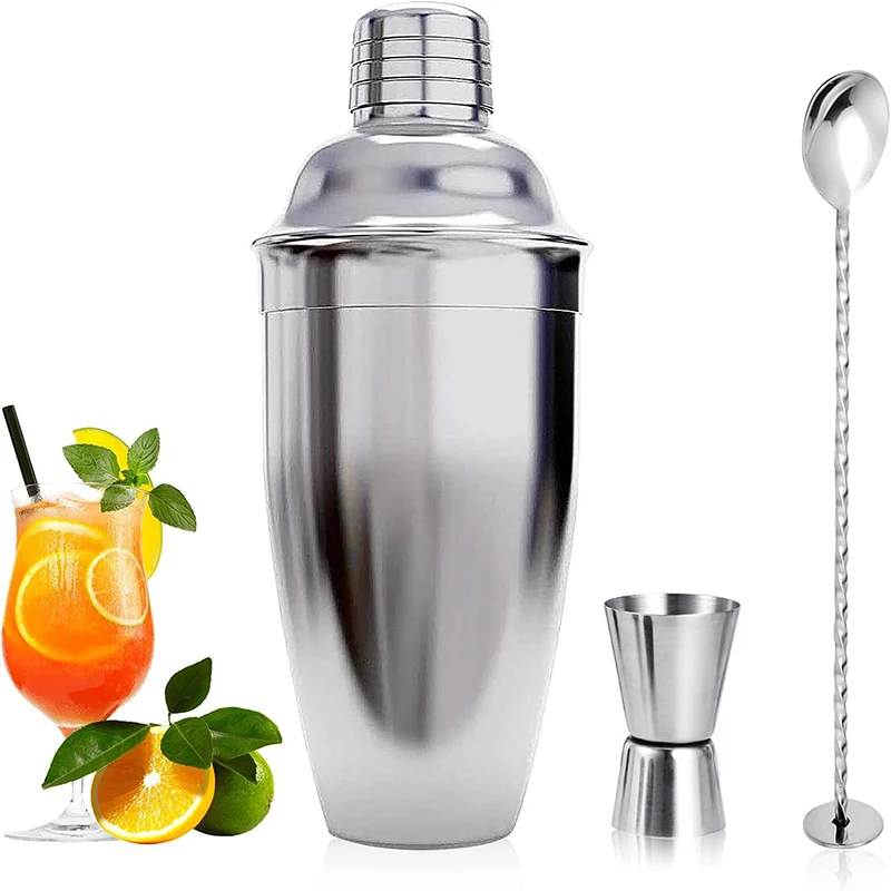 750ml Stainless Steel Cocktail Shaker Set Cocktail Maker Cocktail Shaker Mixer Wine Martini Boston Shaker For Bartender Bar Tool