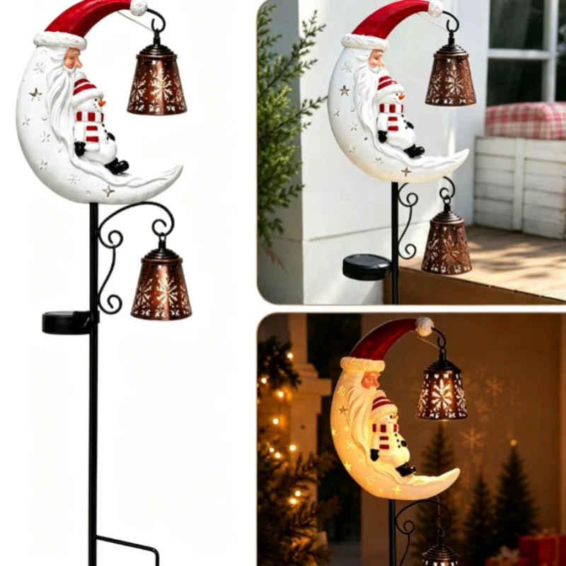 Lámpara Solar de Navidad con F - Outdoor Lighting Yard Stakes reseña y precio