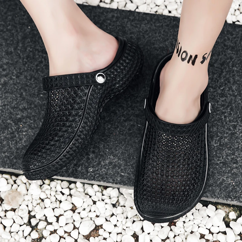 Summer High-Quality Men's Sandals Anti-Slip Wear-Resistant Comfortable Closed Toe EVA Integrated Casual Shoes