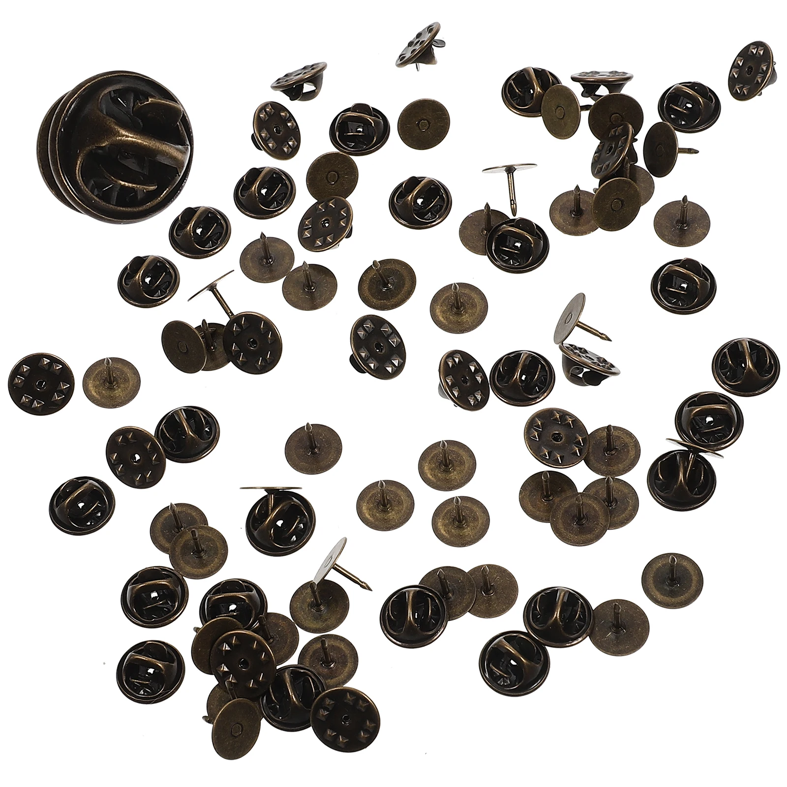 

50 Sets Copper Enamel Pin Replacement Tack Locking Backs Pins for Crafts Brooch Collar Decoration Jewelry Accessories Metal Pin