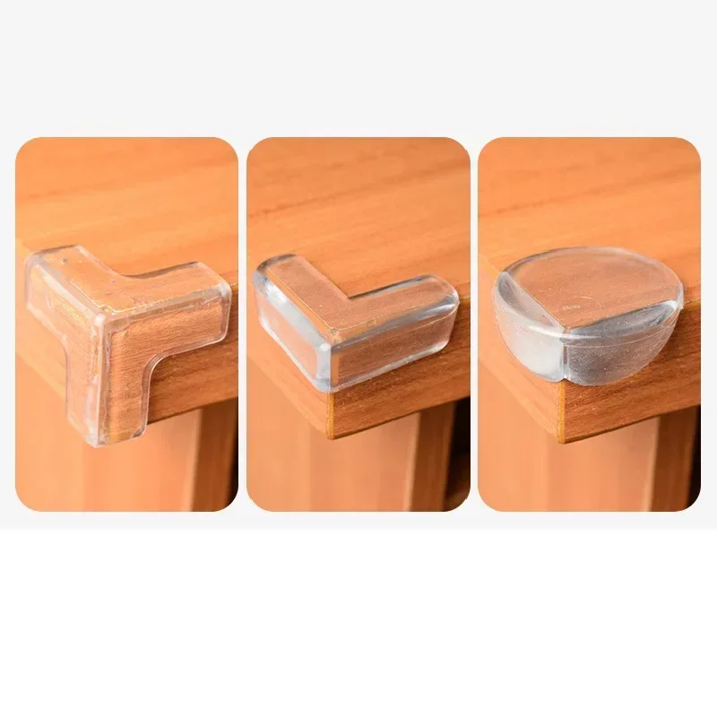 Protections anti-collision en silicone pour coins de table, lot de 4 ou 10 pièces souples et transparentes pour la sécurité des bébés