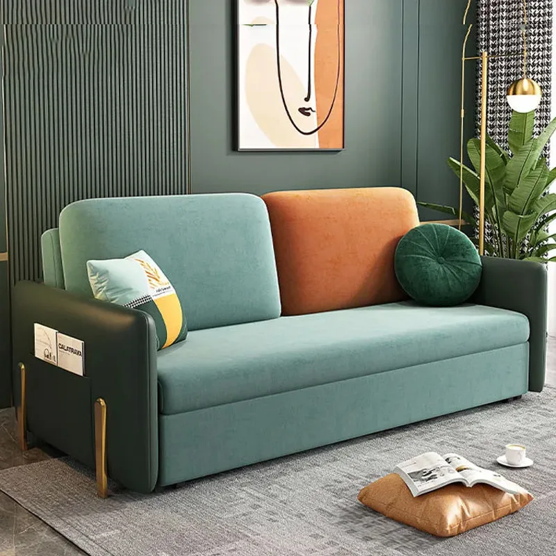 pd-Girly Aesthetic Living Room Sofas Beige Orange Individual Kawaii Living Room Couch Luxury Pull Out Schlafsofa Furniture Home