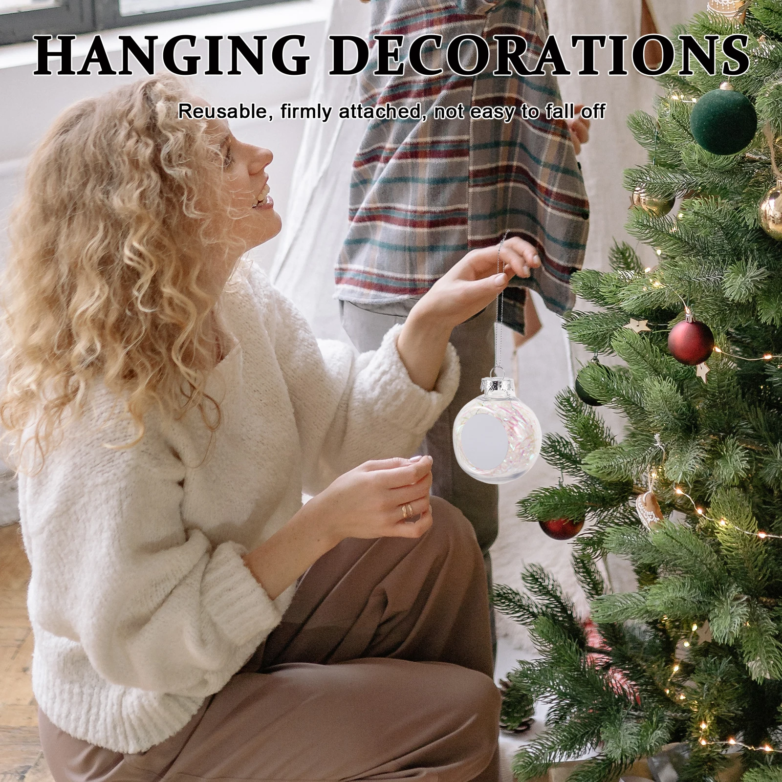 

4pcs Fillable Christmas Baubles Hanging Decorations Clear Plastic Ornament Balls For Tree Party Wedding Diy Craft Shatterproof