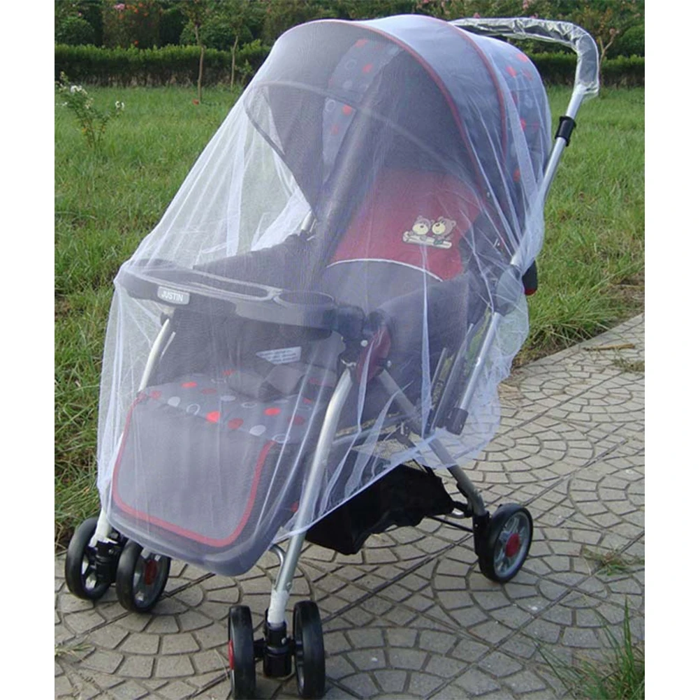 

Baby Stroller White Encryption Mosquito Net Net Foldable White Encryption Full Cover Breathing Protection Travel Use Baby Crib